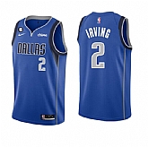 Men's Dallas Mavericks #2 Kyrie Irving Blue Icon Edition With NO.6 Patch Stitched Basketball Jersey,baseball caps,new era cap wholesale,wholesale hats